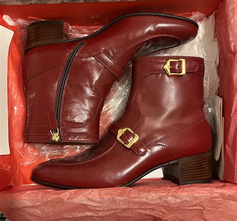 gucci red ebal boots|Gucci interlocking g leather boot.